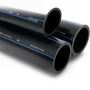SPS HDPE Pipes PE 80 Pressure 5 Bar Outside Diameter 225 mm Thickness 8.6 mm Black | Saudi Pipes Systems (SPS)