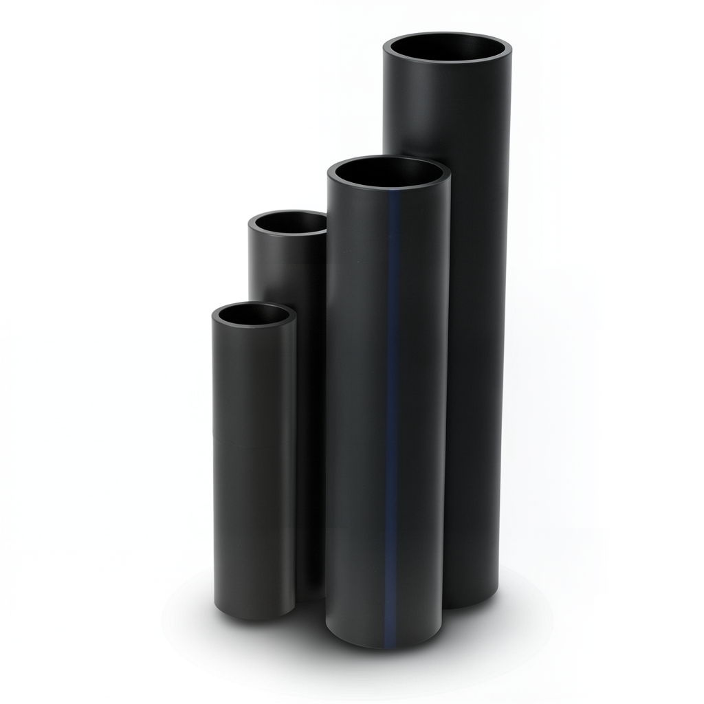 أنابيب HDPE الجودة SDR 22 قطر خارجي 75 مم سمك 3.5 مم لون أسود
