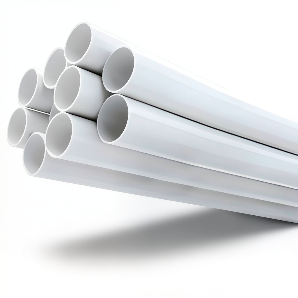 مواسير UPVC ضغط 13.8 بار مقاس ½ 1 إنش سمك 2.29 مم لون أبيض