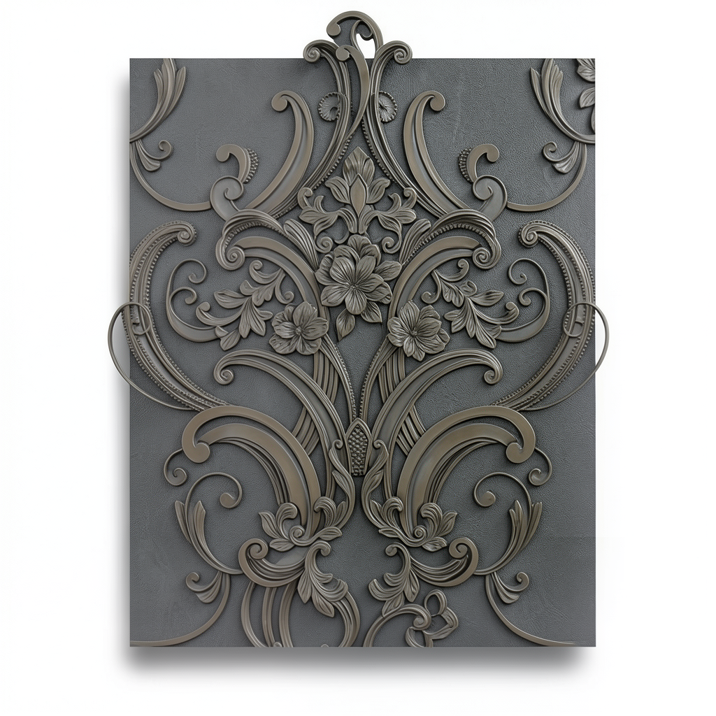Italian Wall Decoration 10m x 1.06m Dark Grey, Model 83418