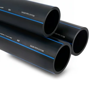 مواسير HDPE PE 80 ضغط 5 بار قطر خارجي 250 مم سمك 9.6 مم لون أسود | مصنع أنظمة الانابيب السعودي (SPS)