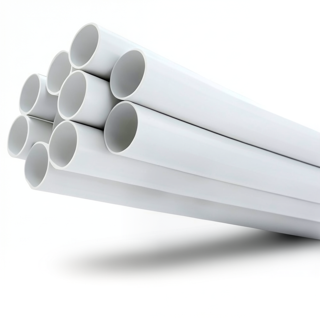 مواسير UPVC مقاس 1 إنش ضغط 17.2 بار سمك 1.96 مم لون أبيض