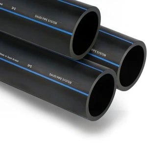 SPS HDPE Pipes PE 80 Pressure 12.5 Bar Outside Diameter 280 mm Thickness 25.4 mm Black | Saudi Pipes Systems (SPS)