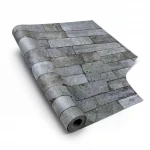 German stone wallpaper, size 10 m x 0.53 m, gray color, model 446333  