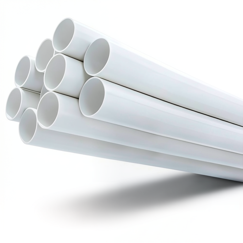 مواسير UPVC ضغط 17.2 بار مقاس 4 إنش سمك 6.73 مم لون أبيض