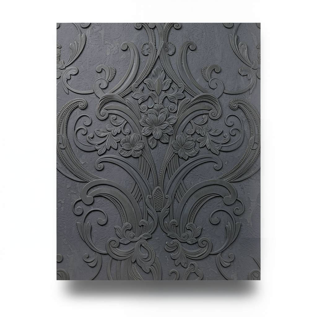 Italian Wall Decoration 10m x 1.06m Dark Grey, Model 83418