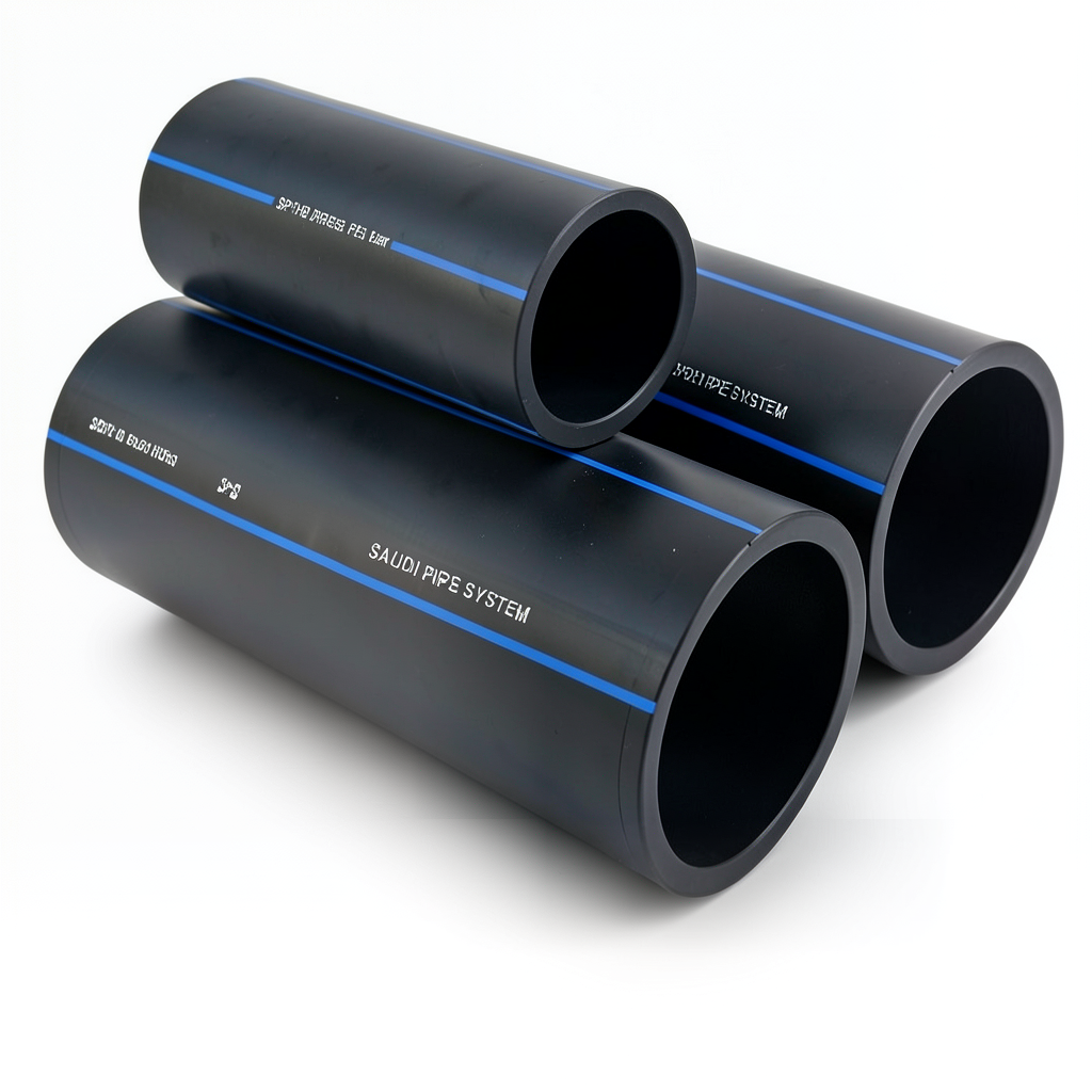 SPS HDPE Pipes PE 80 Pressure 8 Bar Outside Diameter 315 mm Thickness 18.7 mm Black | Saudi Pipes Systems (SPS)