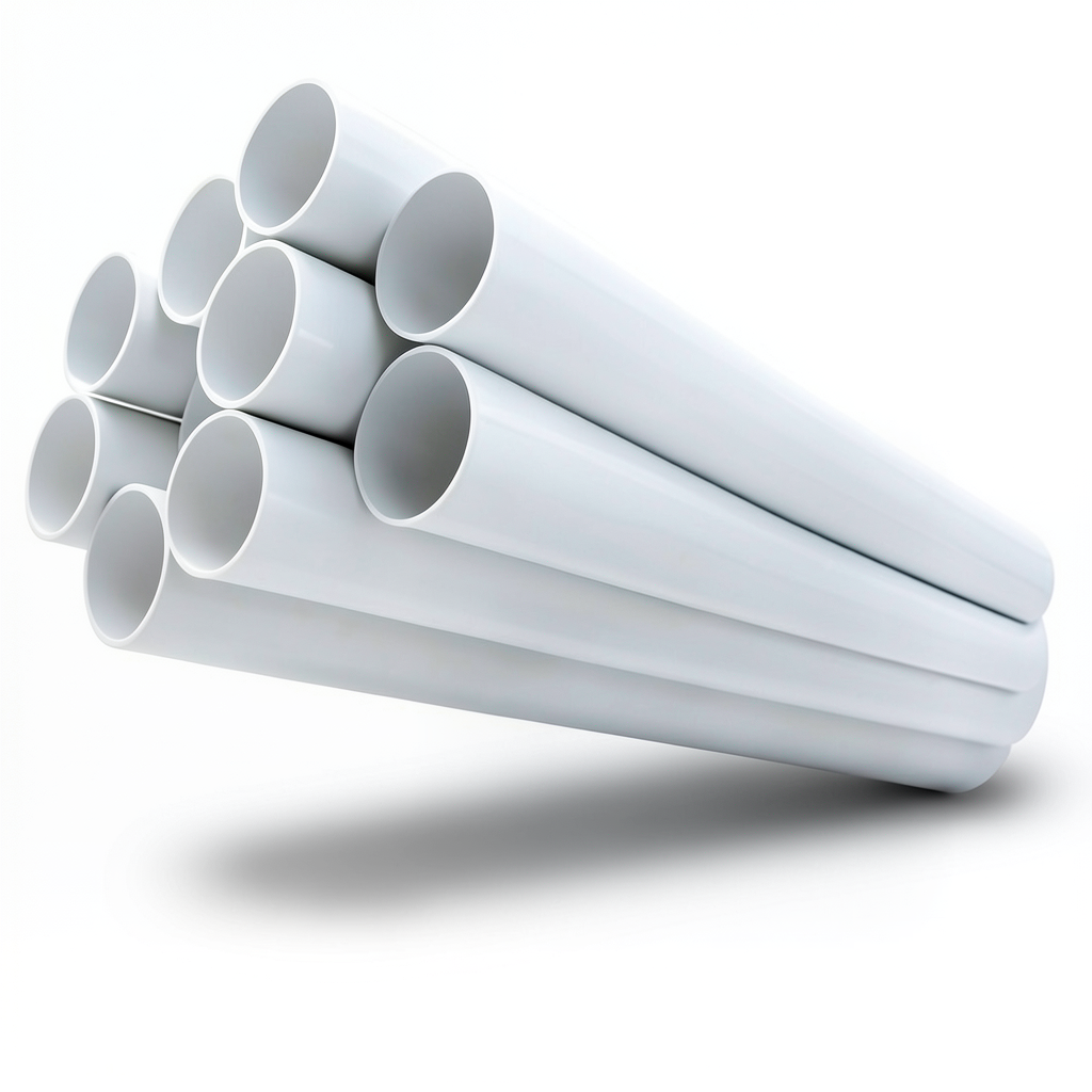 UPVC Pipes Pressure 17.2 Bar Size 8 Inch Thickness 12.9 mm White