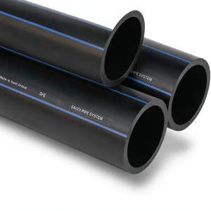أنابيب HDPE SPS PE 80 ضغط 8 بار قطر خارجي 355 مم سمك 21.1 مم لون أسود | مصنع أنظمة الانابيب السعودي (SPS)