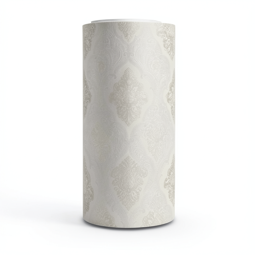 Italian Wallpaper 10m x 1.06m Pale Beige, Model 83416
