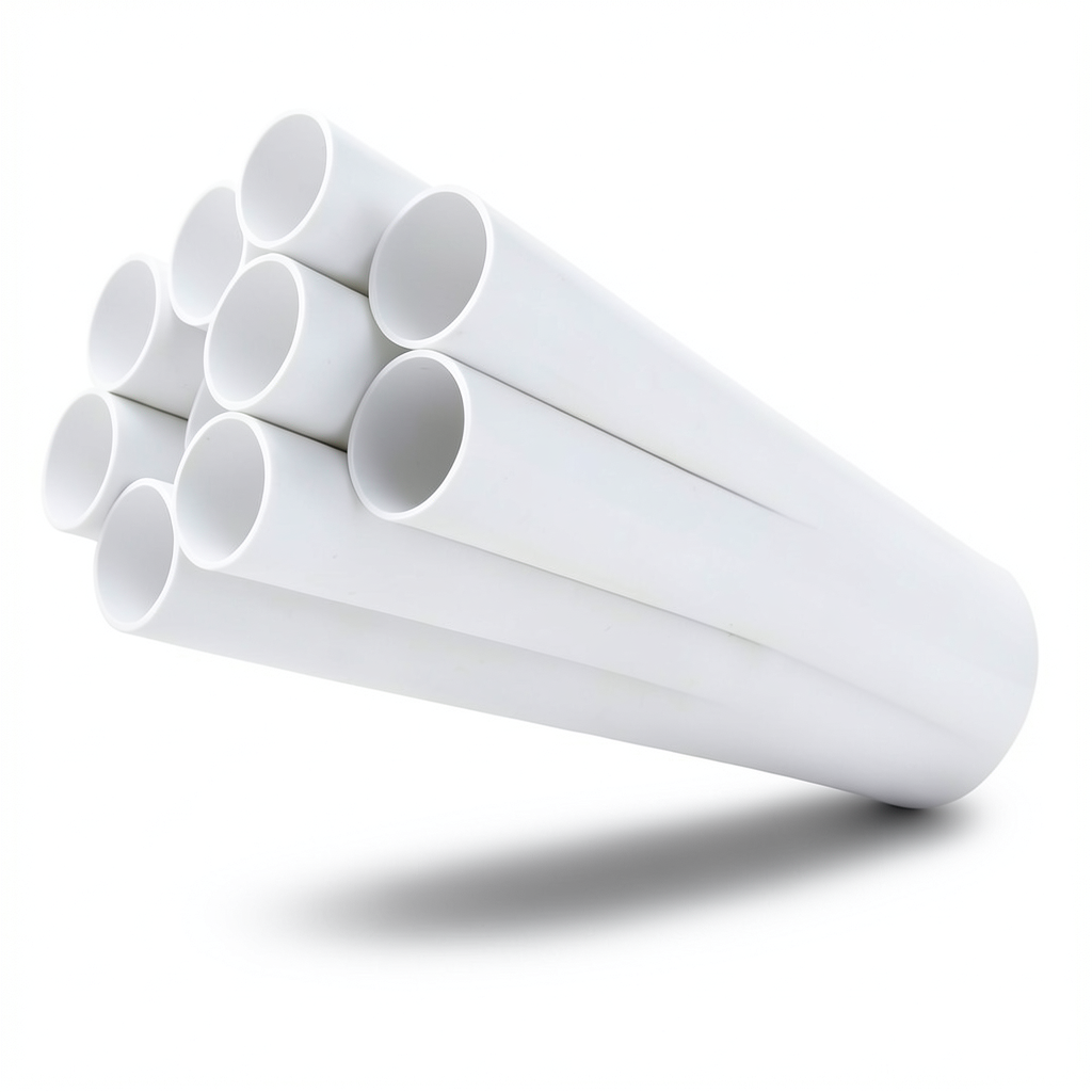 مواسير UPVC ضغط 17.2 بار مقاس ¼ 1 إنش سمك 2.49 مم لون أبيض