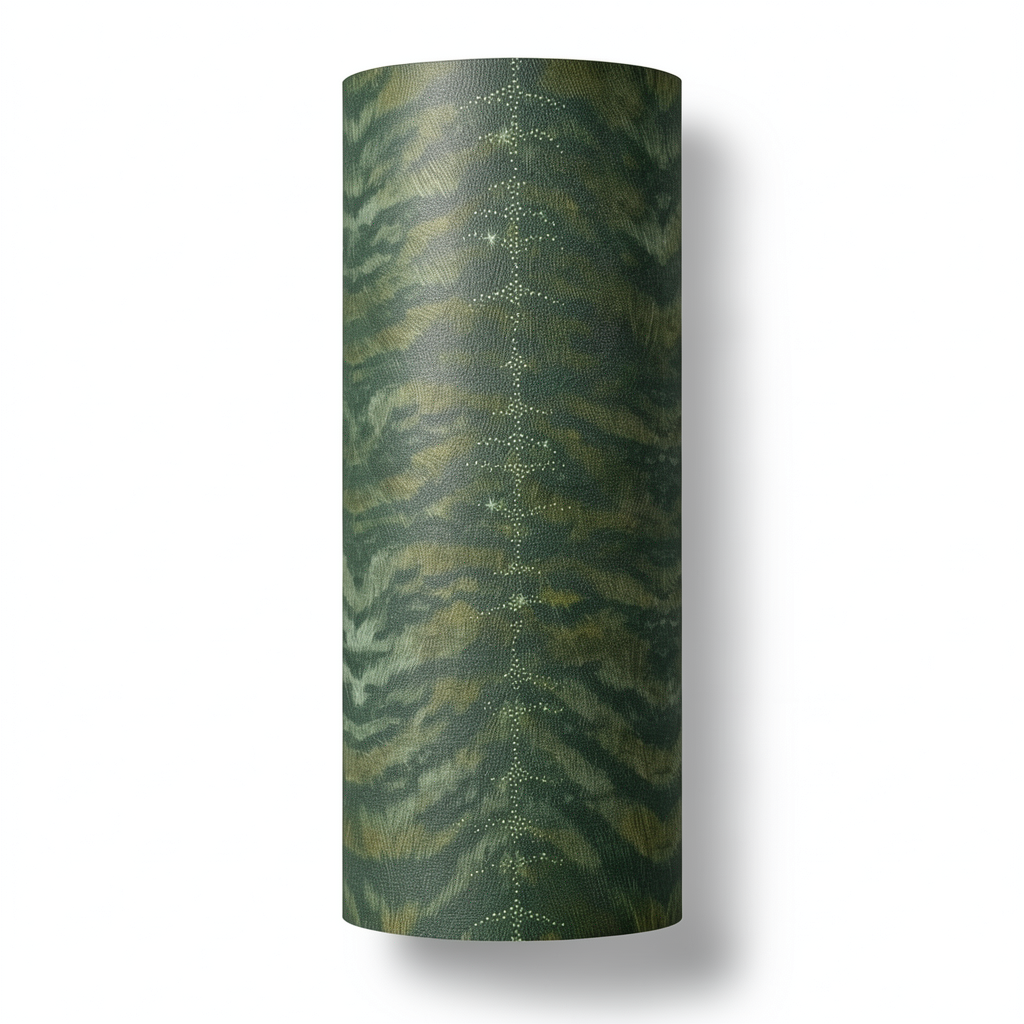 Patterned Wallpaper 10 m x 0.70 m Dark Green, Model 13054