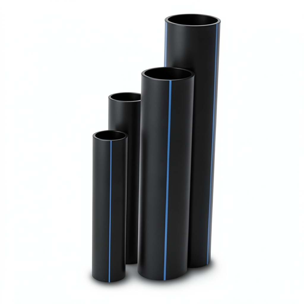 أنابيب HDPE SDR 22 قطر خارجي 180 مم سمك 8.2 مم لون أسود
