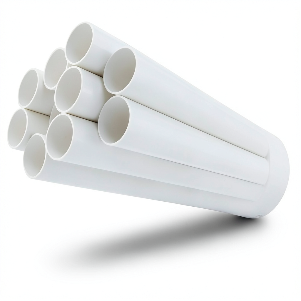 مواسير UPVC ضغط 17.2 بار مقاس 4 إنش سمك 6.73 مم لون أبيض