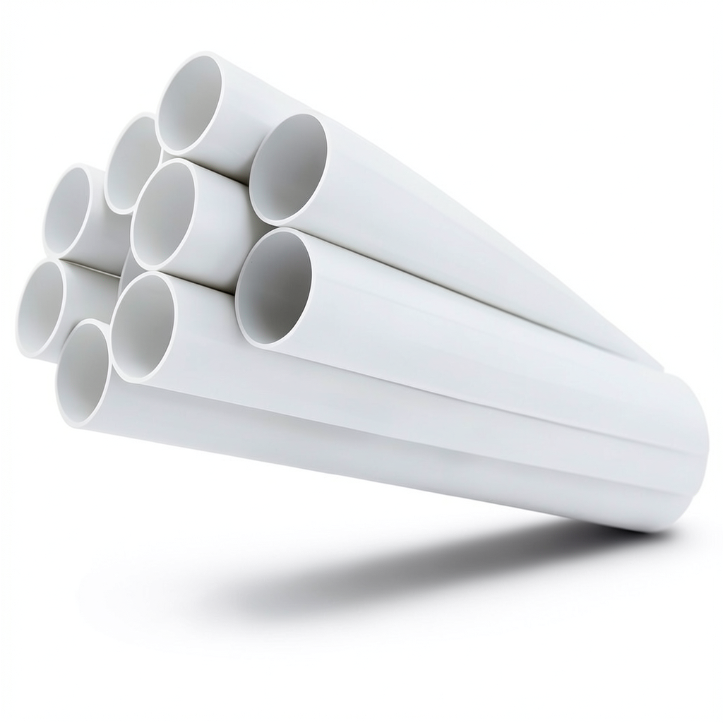 مواسير UPVC مقاس 6 إنش سمك 9.91 مم ضغط 17.2 بار لون أبيض