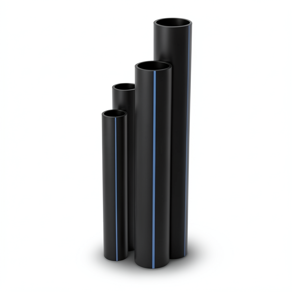 أنابيب HDPE SDR 22 قطر خارجي 315 مم سمك 14.4 مم لون أسود