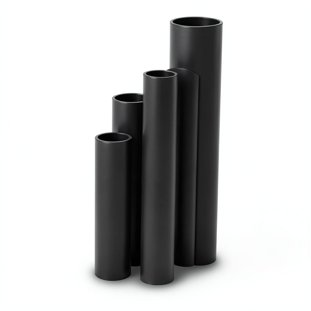 أنابيب HDPE SDR 22 قطر خارجي 400 مم سمك 18.2 مم لون أسود