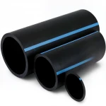 أنابيب HDPE الوطني لشبكات المياه  ضغط 10 بار قطر خارجي 125 مم سمك 4.8 مم لون اسود