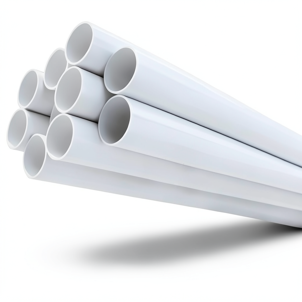 مواسير UPVC ضغط 13.8 بار مقاس 8 إنش سمك 10.41 مم لون أبيض