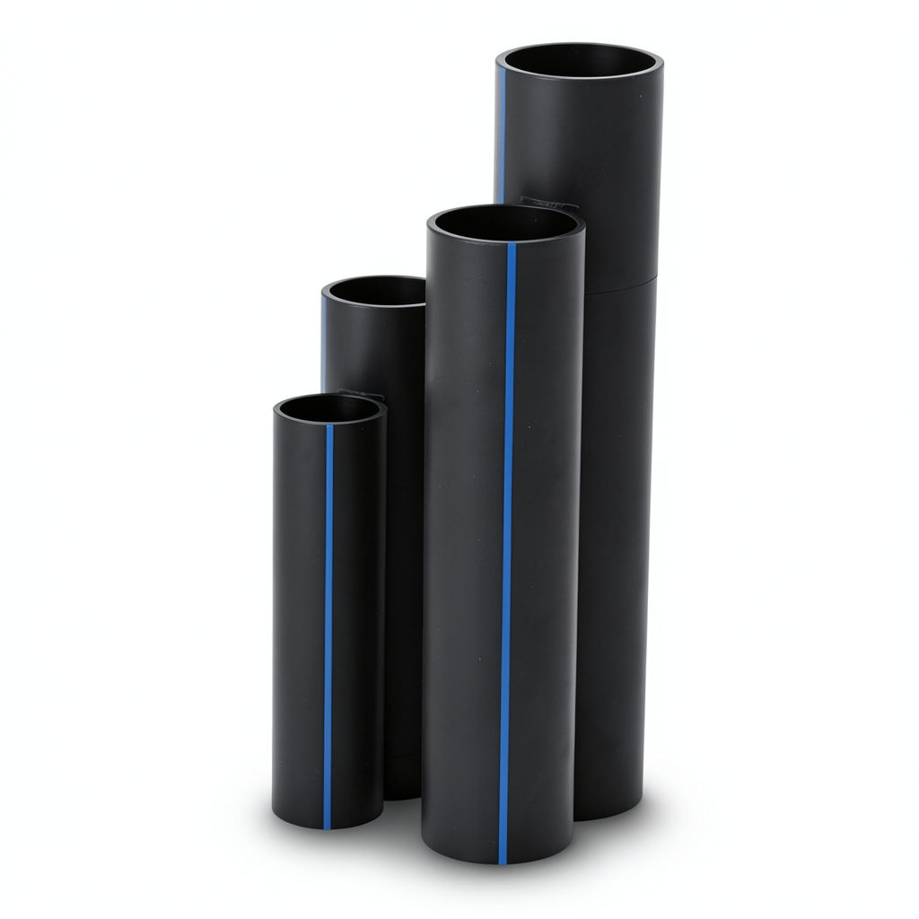 أنابيب HDPE SDR 22 قطر خارجي 630 مم سمك 28.7 مم لون أسود