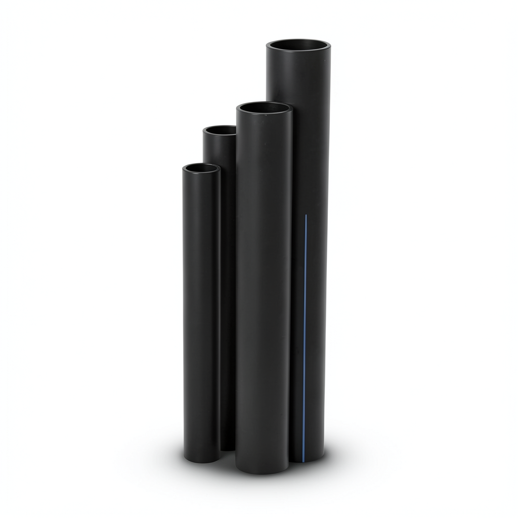 مواسير HDPE نسبة الأبعاد القياسية SDR 41 قطر خارجي 75 مم سمك 1.9 مم لون أسود