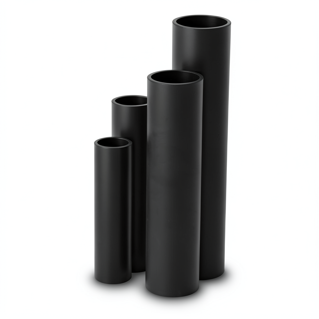 أنابيب HDPE SDR 22 قطر خارجي 180 مم سمك 8.2 مم لون أسود
