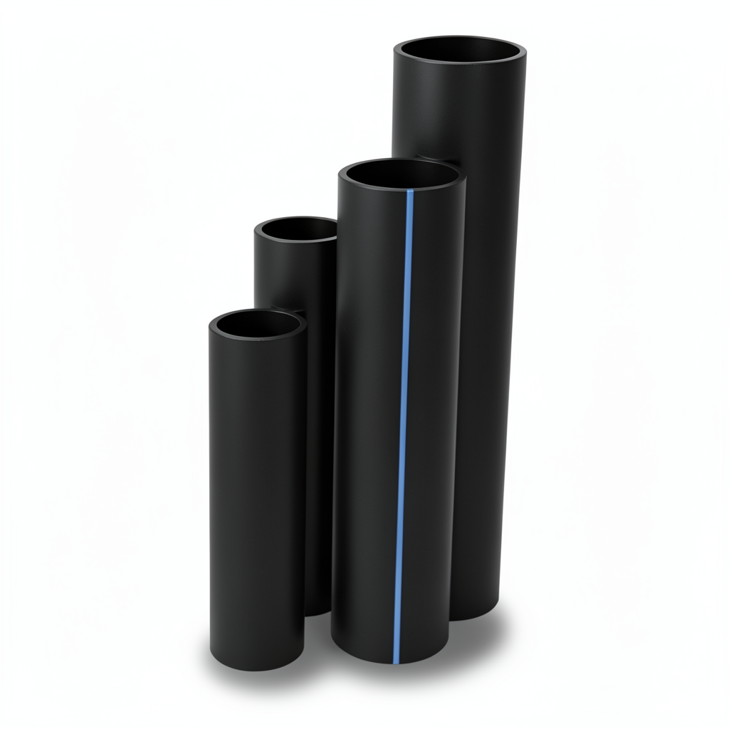 HDPE Pipes SDR 22 Outside Diameter 250 mm Thickness 11.4 mm Black