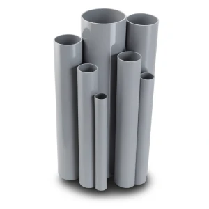 UPVC Pipes Pressure 16 Bar Outside Diameter 225 mm Thickness 16.7 mm Gray