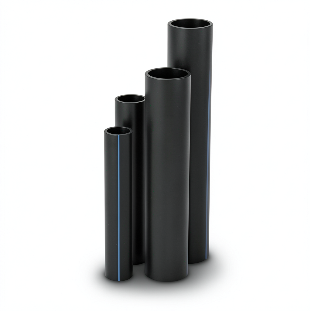 أنابيب HDPE SDR 22 قطر خارجي 280 مم سمك 12.8 مم لون أسود