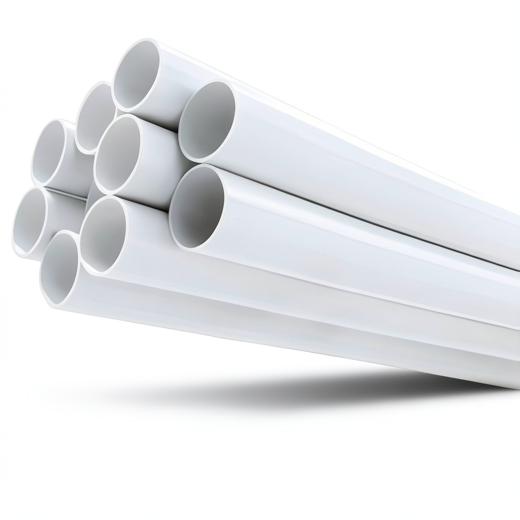 مواسير UPVC مقاس 2 إنش سمك 1.85 مم ضغط 8.6 بار لون أبيض