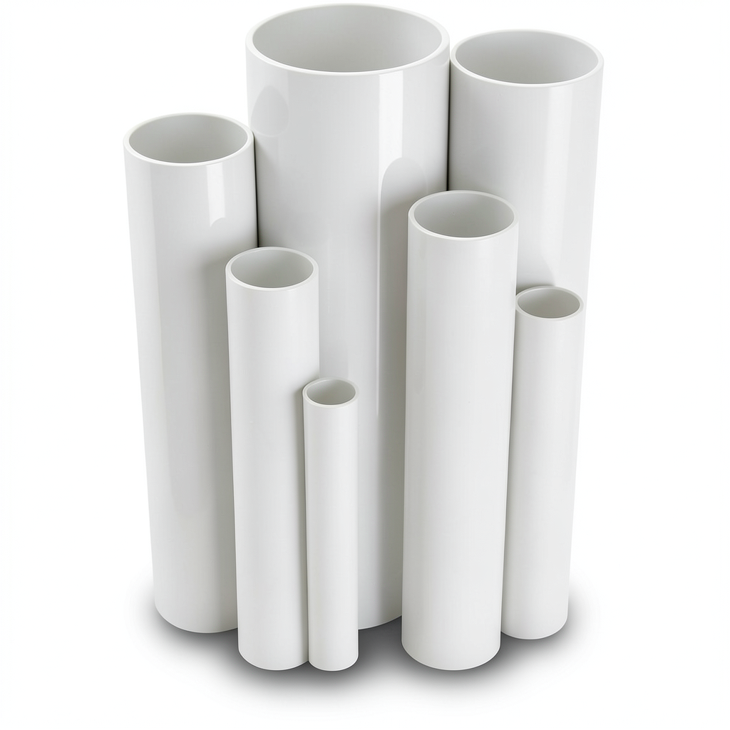 مواسير UPVC جدول 80 مقاس ½ 1 إنش سمك 5.10 مم لون أبيض