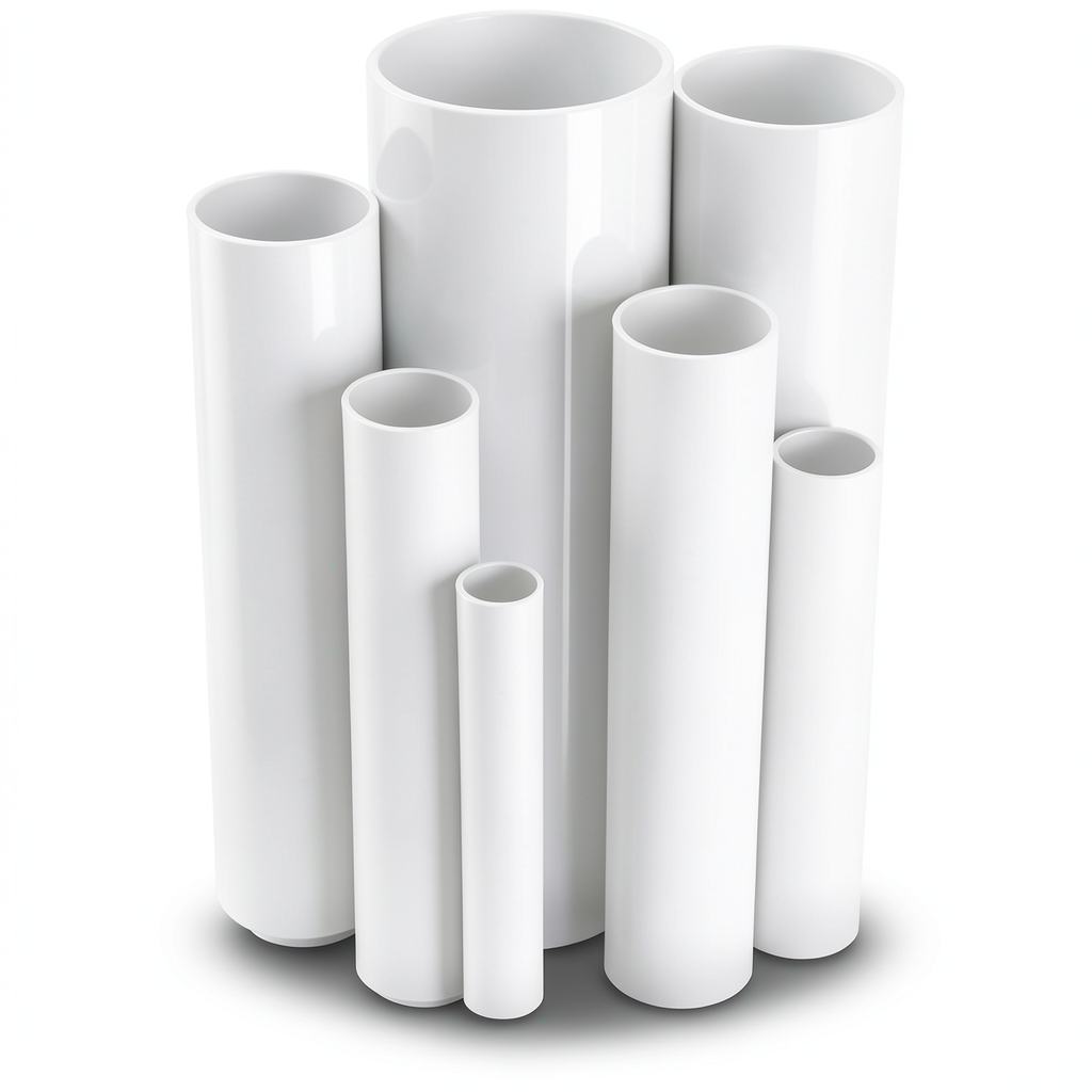 مواسير UPVC جدول 80 مقاس ½ 1 إنش سمك 5.10 مم لون أبيض