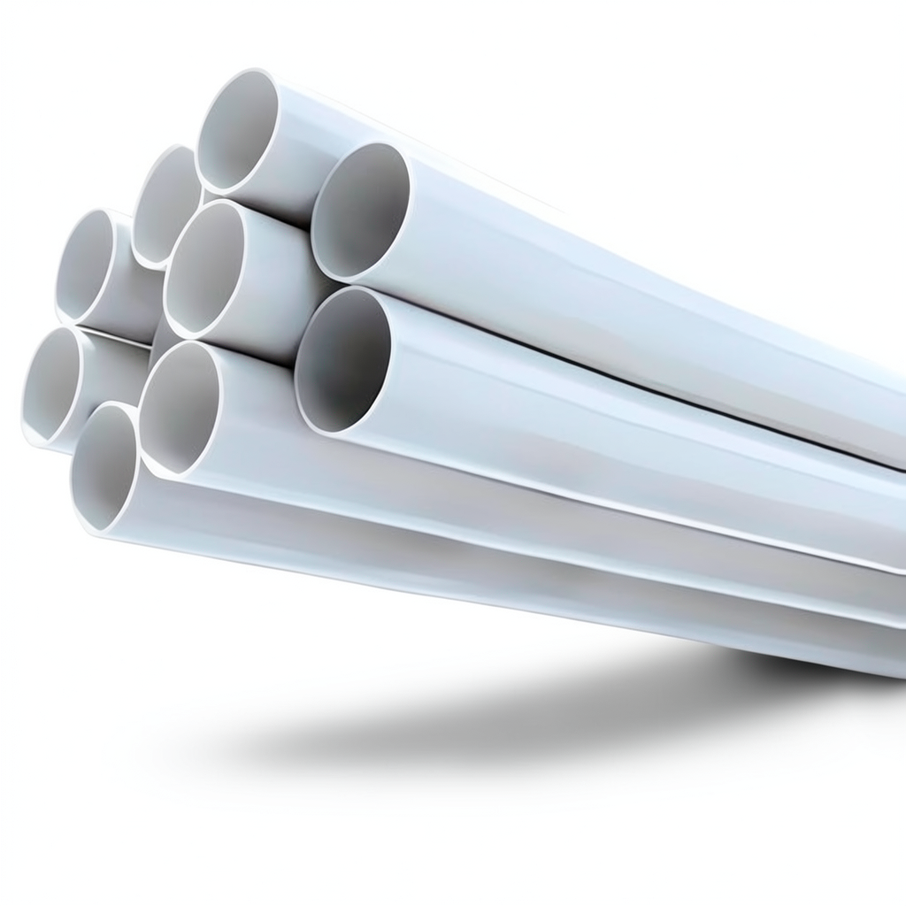 مواسير UPVC مقاس 3 إنش سمك 2.74 مم ضغط 8.6 بار لون أبيض