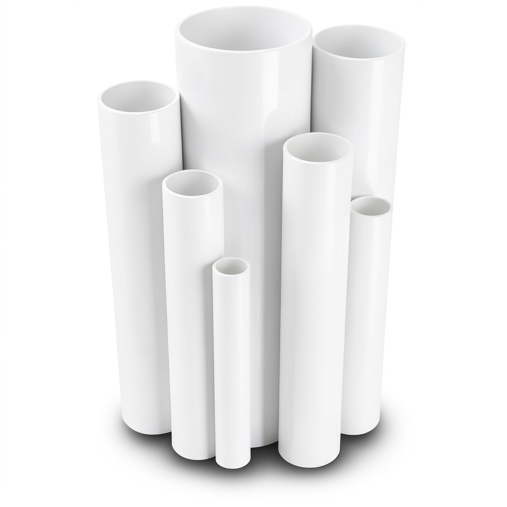 مواسير UPVC ضغط 2.5 بار قطر خارجي 250 مم سمك 2.0 مم لون أبيض