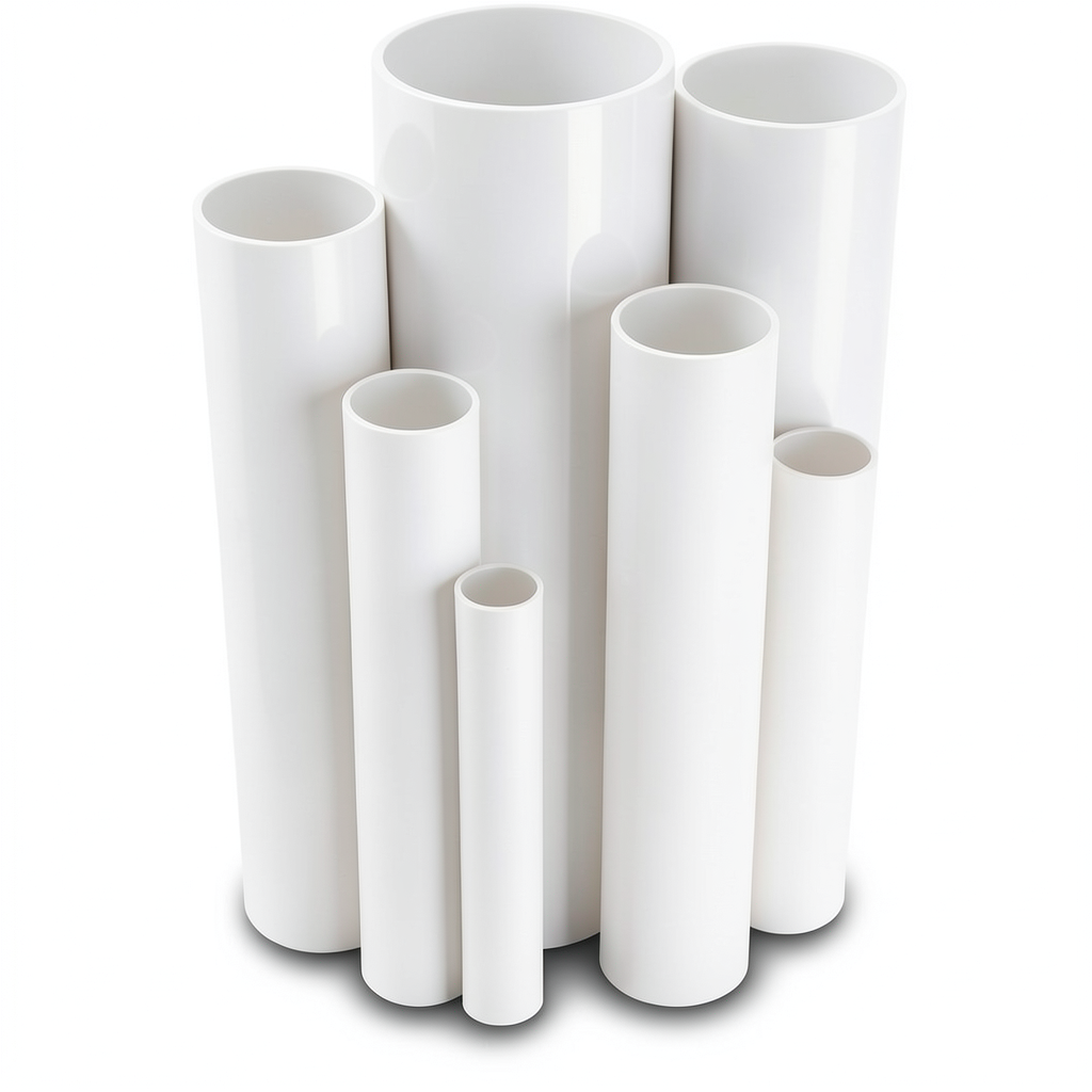 مواسير UPVC ضغط 2.5 بار قطر خارجي 250 مم سمك 2.0 مم لون أبيض