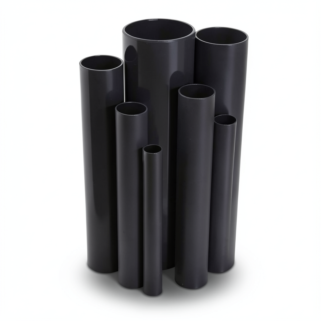 مواسير UPVC ضغط 2.5 بار قطر خارجي 280 مم سمك 2.3 مم لون اسود