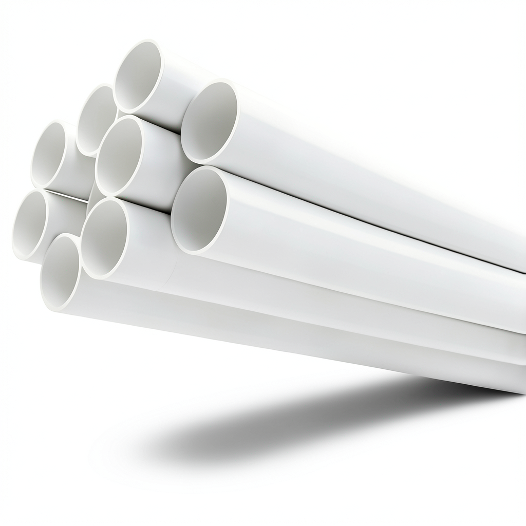 مواسير UPVC مقاس 4 إنش سمك 3.51 مم ضغط 8.6 بار لون أبيض