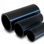 أنابيب HDPE الوطني لشبكات المياه  ضغط 10 بار قطر خارجي 225 مم سمك 8.6 مم لون اسود