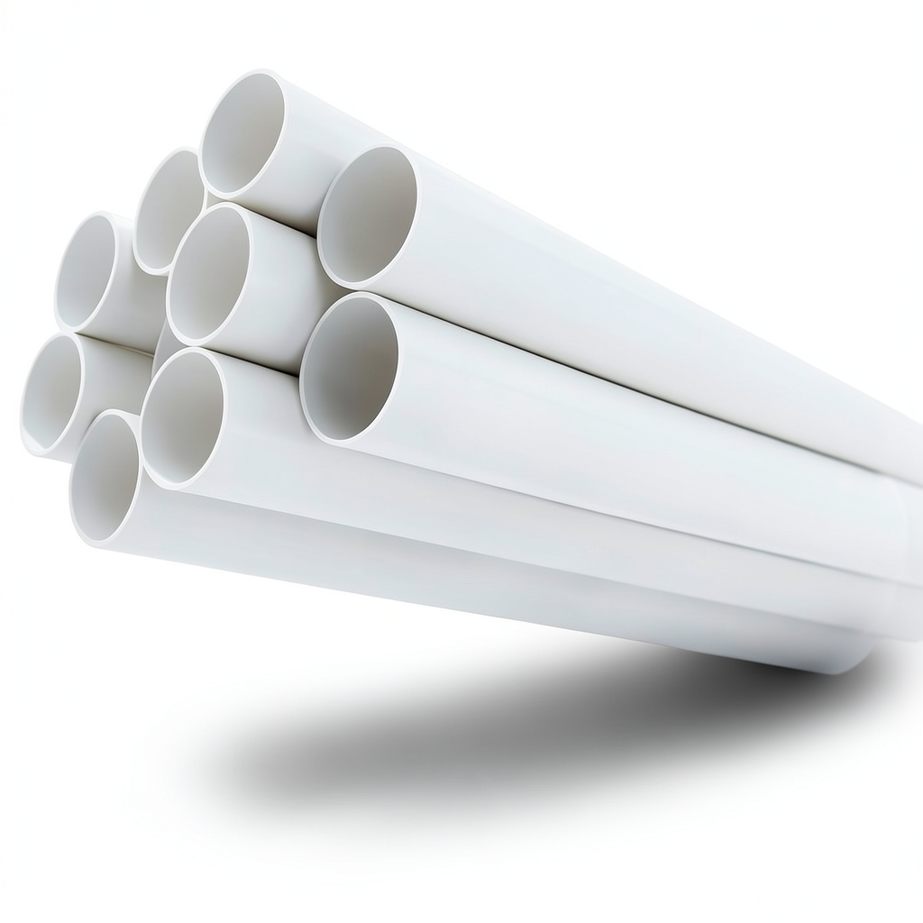 مواسير UPVC مقاس 6 إنش ضغط 8.6 بار سمك 5.18 مم لون أبيض