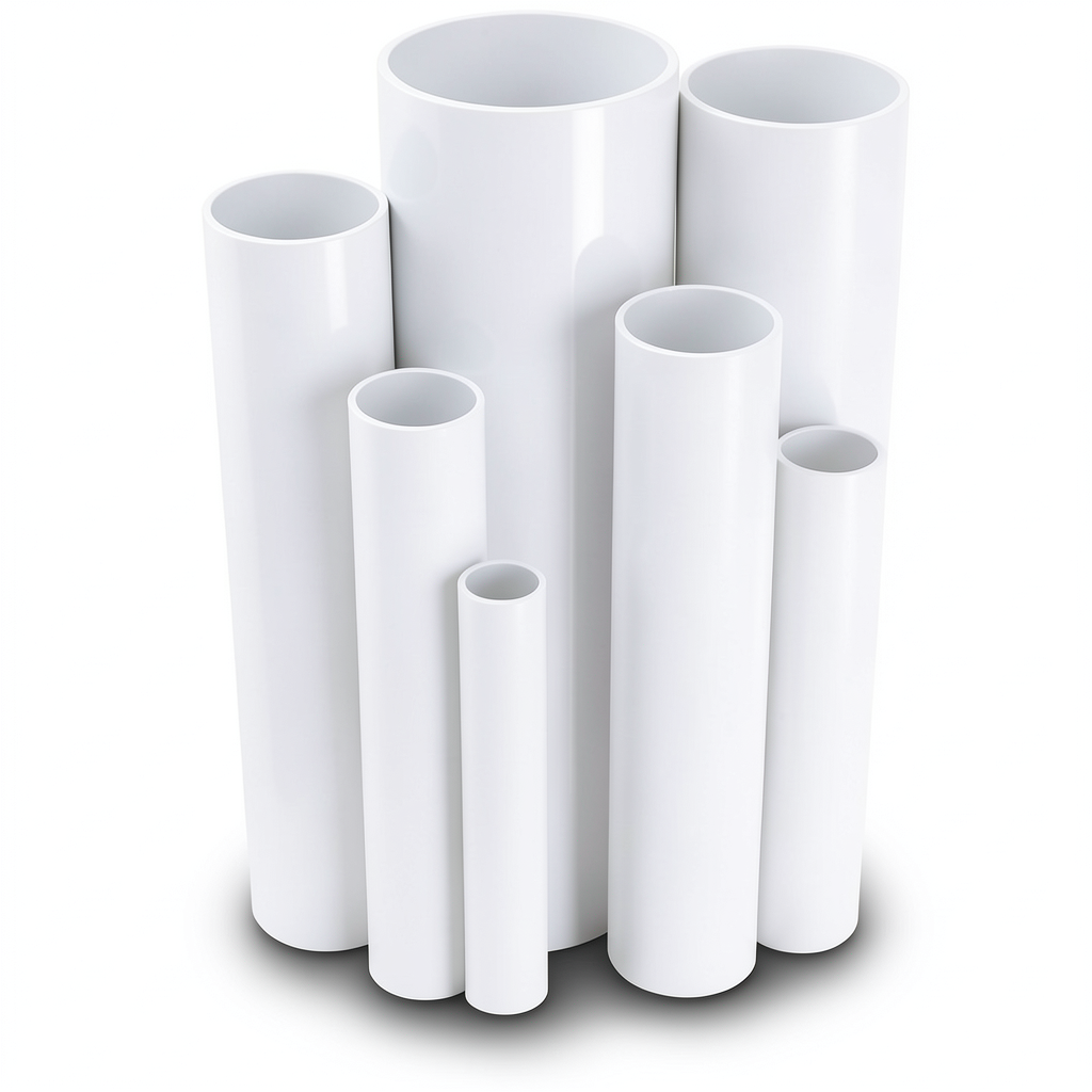 مواسير UPVC ضغط 4 بار قطر خارجي 280 مم سمك 5.5 مم لون أبيض
