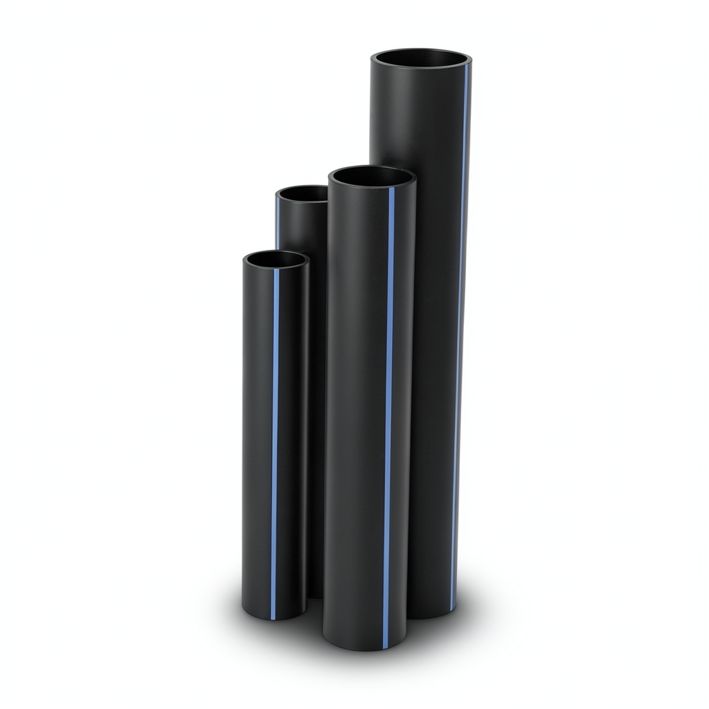 مواسير HDPE نسبة الأبعاد القياسية 33 قطر خارجي 900 مم سمك 27.6 مم لون أسود