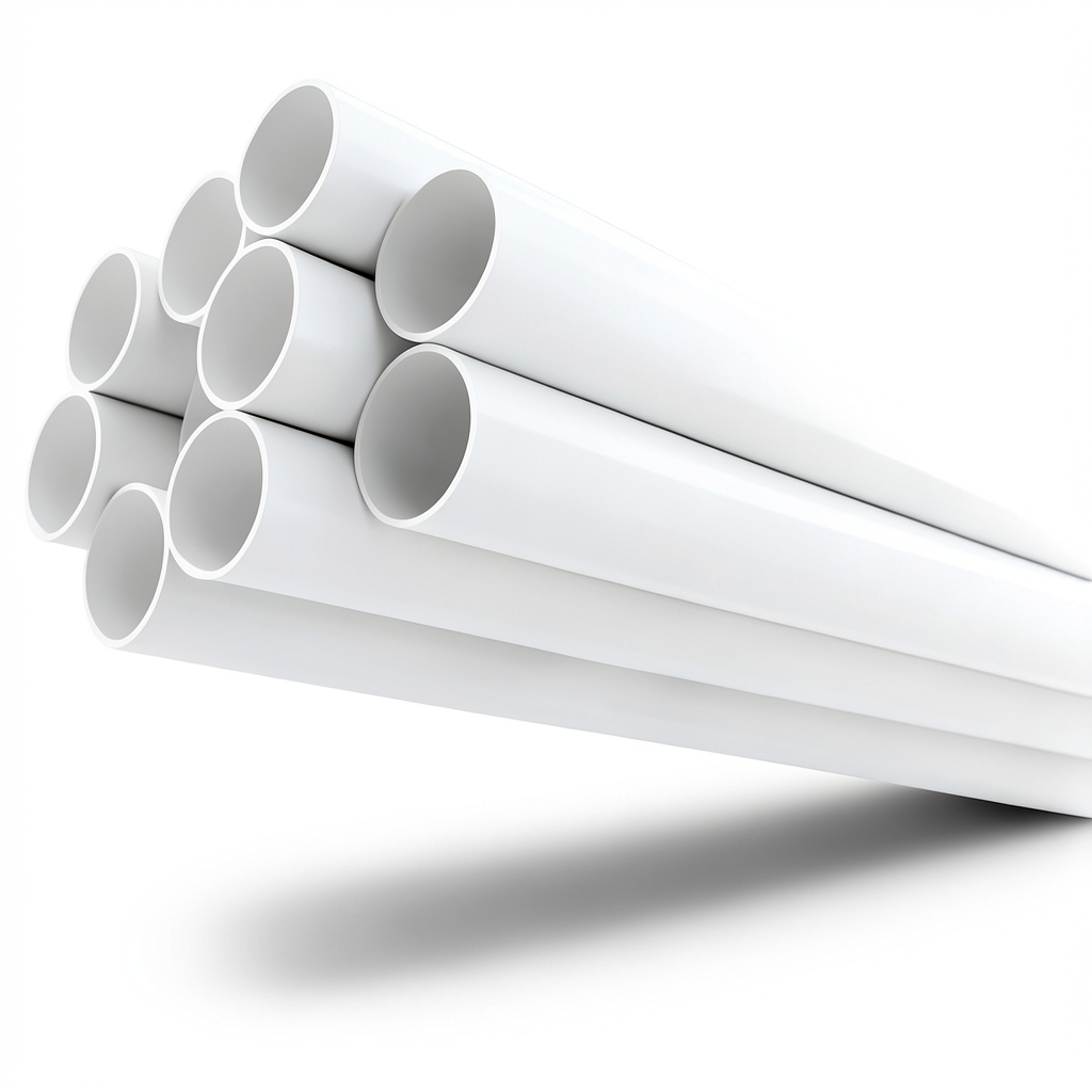 مواسير UPVC ضغط 8.6 بار مقاس 8 إنش سمك 6.73 مم لون أبيض