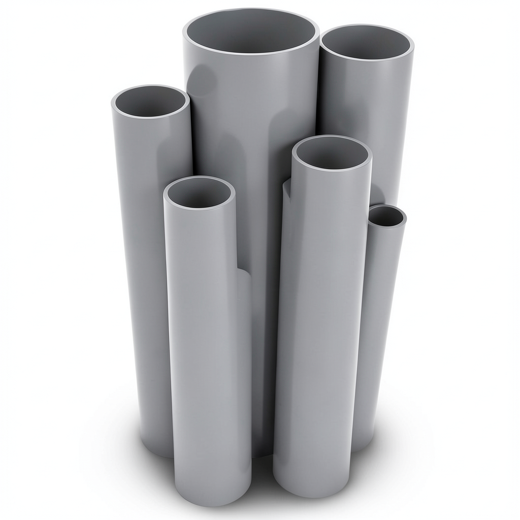 UPVC Pipes Nominal Pressure 4 Bar Outside Diameter 280 mm Thickness 5.5 mm Gray