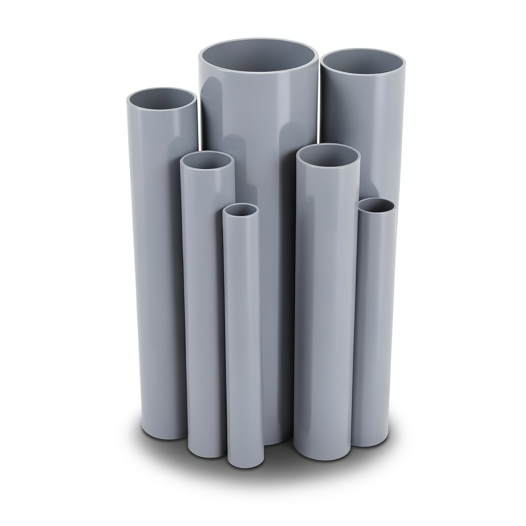 UPVC Pipes Schedule 40 Size ½ inch Thickness 2.8 mm Gray