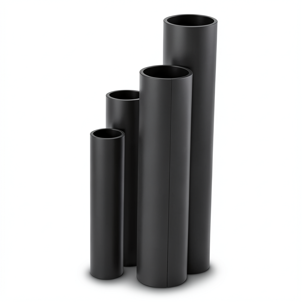 مواسير HDPE نسبة الأبعاد القياسية SDR 33 قطر خارجي 1000 مم سمك 30.6 مم لون أسود