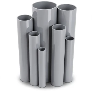 مواسير UPVC جدول 40 مقاس ½ إنش سمك 2.8 مم لون رمادي