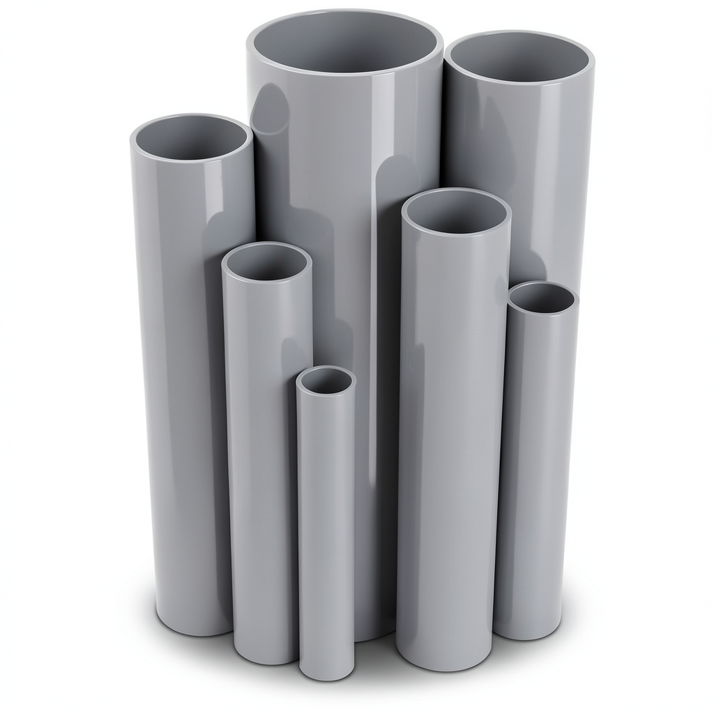 UPVC Pipes Schedule 40 Size ½ inch Thickness 2.8 mm Gray