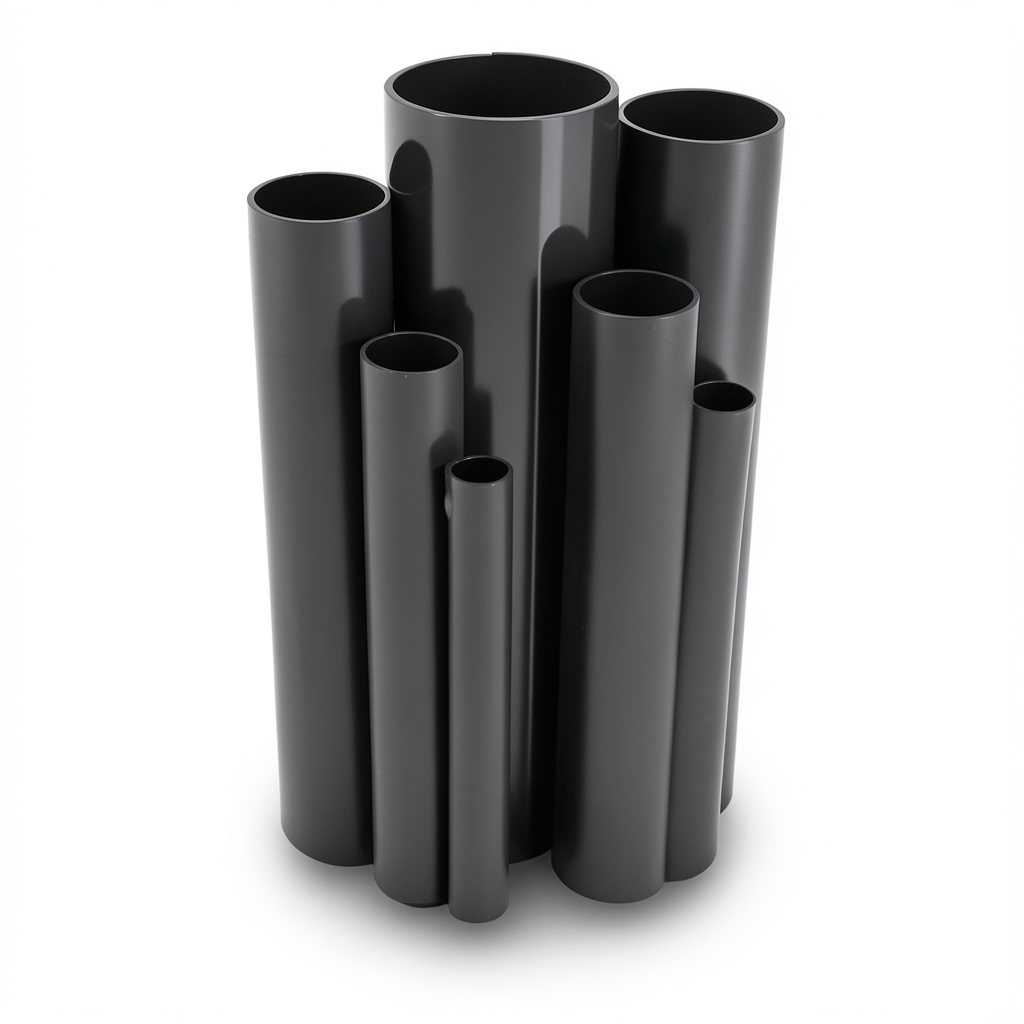 مواسير UPVC جدول 40 مقاس ½ إنش سمك 2.8 مم لون أسود