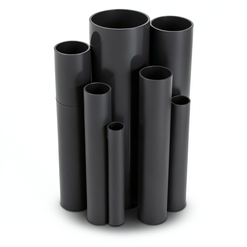 مواسير UPVC ضغط اسمي 4 بار قطر خارجي 280 مم سمك 5.5 مم لون اسود