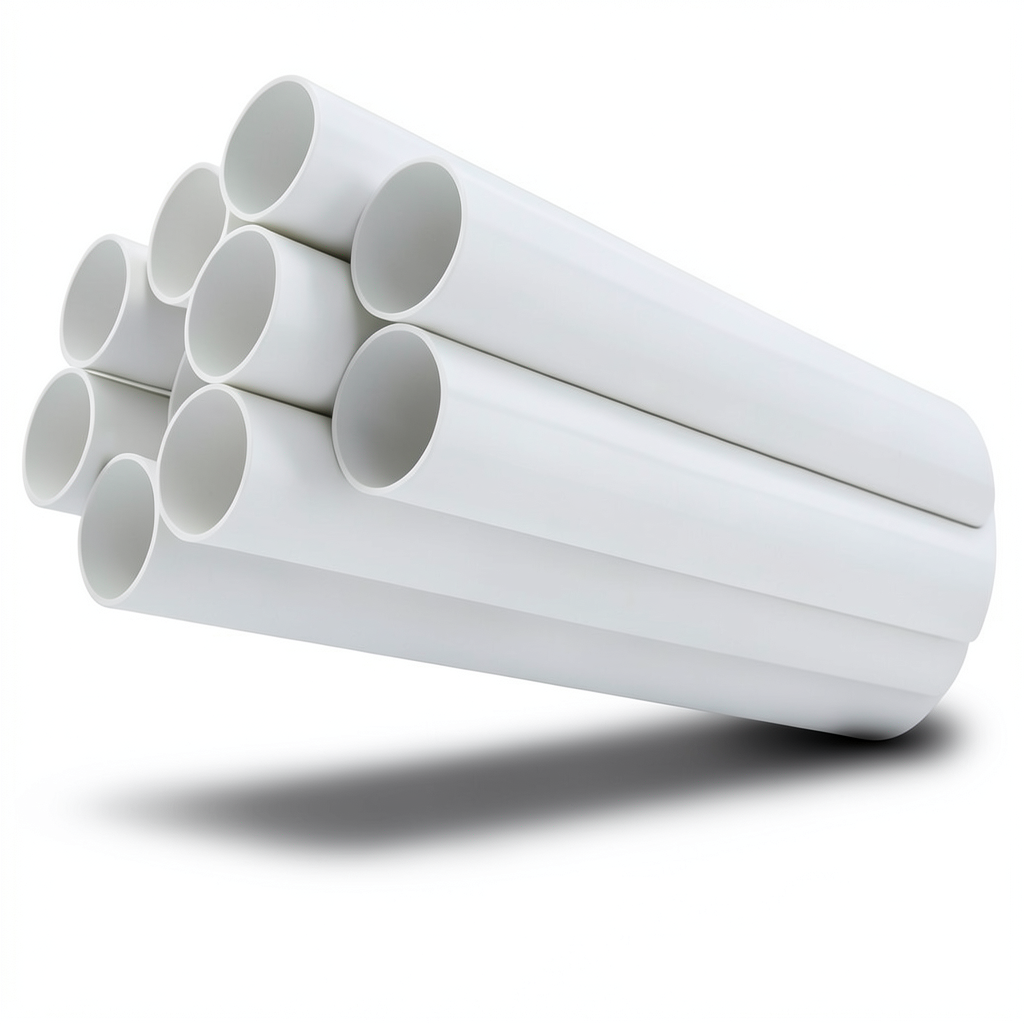 UPVC Pipes Nominal Pressure 6.9 Bar Size 6 Inch Thickness 4.11 mm White